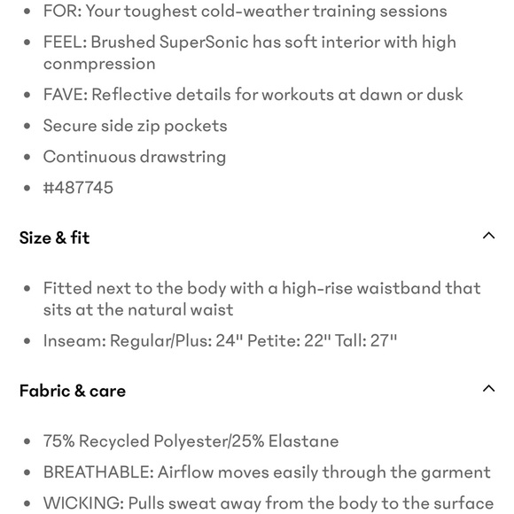 Athleta Women’s Rainier High Rise Legging in Black Size Medium - Picture 10 of 10